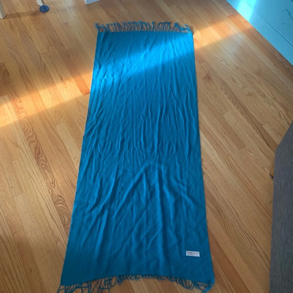 Teal blue pashmina style scarf wrap